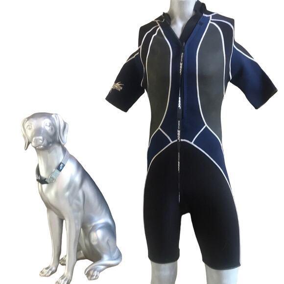 Jobe Power Stretch Flat Stitch Short Sleeve Shorts Wet Suit Men's Size Large - Picture 1 of 8